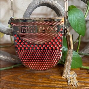 Jimmy Choo Milla Perforated Metal Shoulder Bag